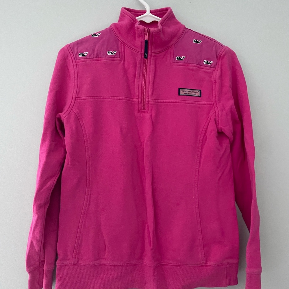 Vineyard Vines Fuchsia Half-Zip Sweater